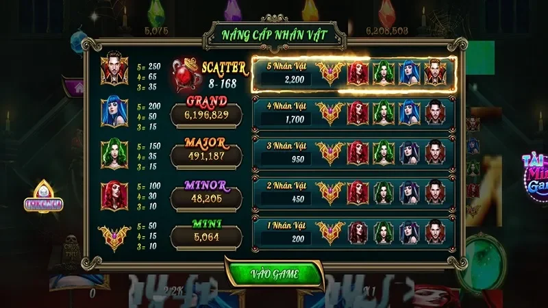 Giải thích chức năng của các biểu tượng trong slot game Bá Tước Quyền Năng